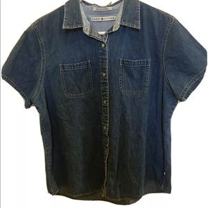 TOMMY HILFIGER Denim Women’s Shirt Short Sleeve XL